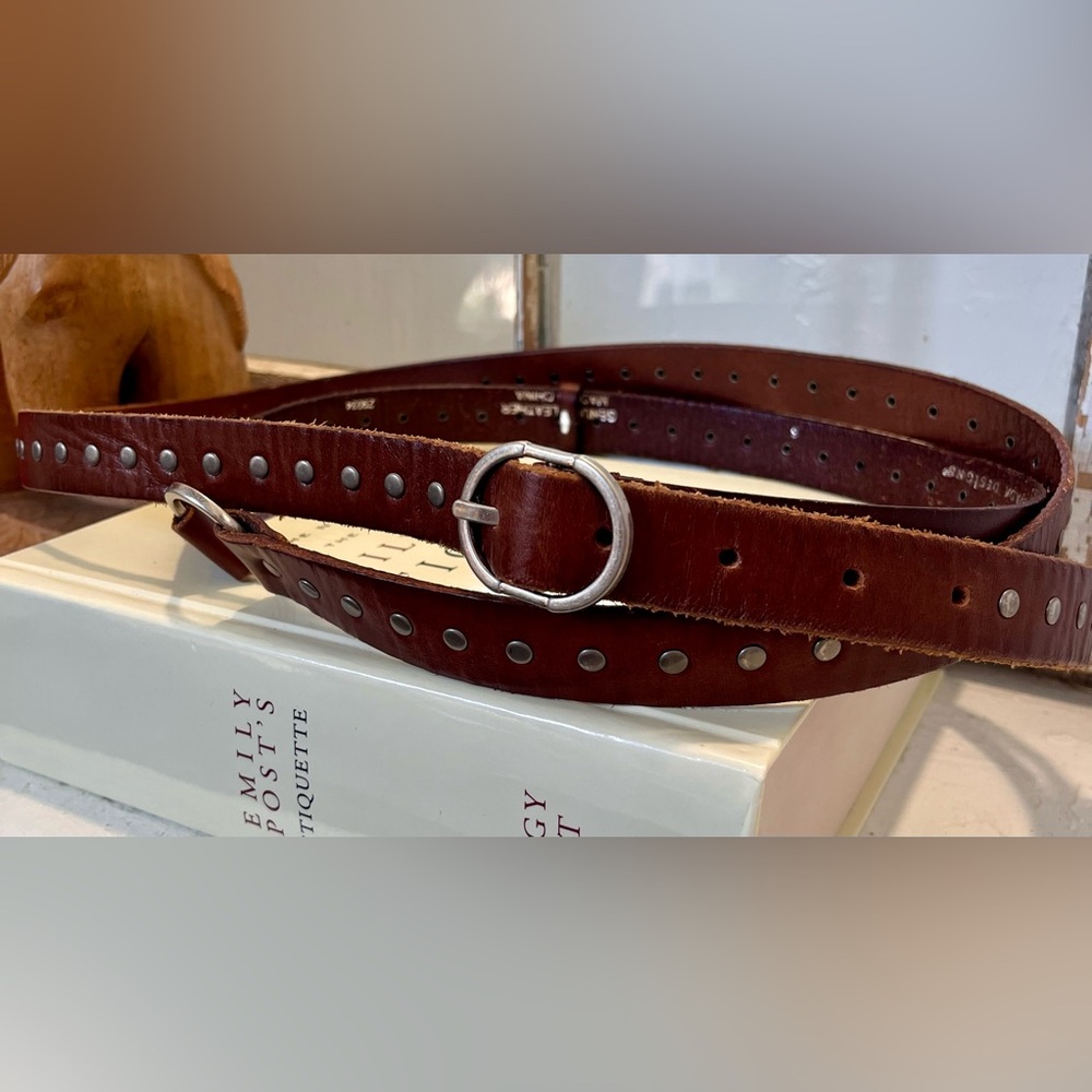SILPADA DESIGNS DOUBLE WRAP BELT - 80’s STYLE DOUBLE BELT - STUDDED LEATHER BELT